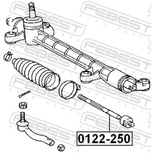 Axiálny čap tiahla riadenia 0122-250 /FEBEST/ - obr. 1