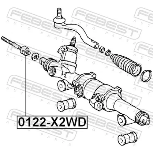 Axiálny čap tiahla riadenia 0122-X2WD /FEBEST/ - obr. 1