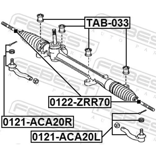 Axiálny čap tiahla riadenia 0122-ZRR70 /FEBEST/ - obr. 1