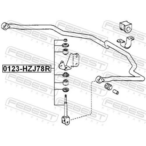Tyč/Vzpera stabilizátora 0123-HZJ78R /FEBEST/ - obr. 1