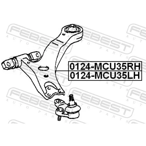 Rameno zavesenia kolies 0124-MCU35LH /FEBEST/ - obr. 1