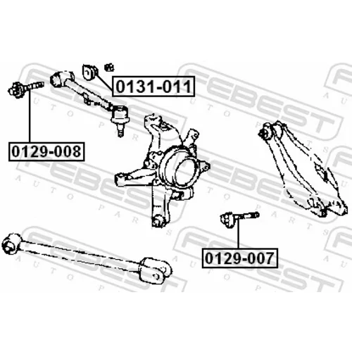 Skrutka pre nastavenie odklonu kolesa 0129-007 /FEBEST/ - obr. 1