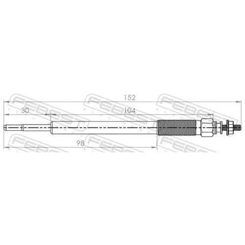 Žeraviaca sviečka 01642-004 /FEBEST/ - obr. 1