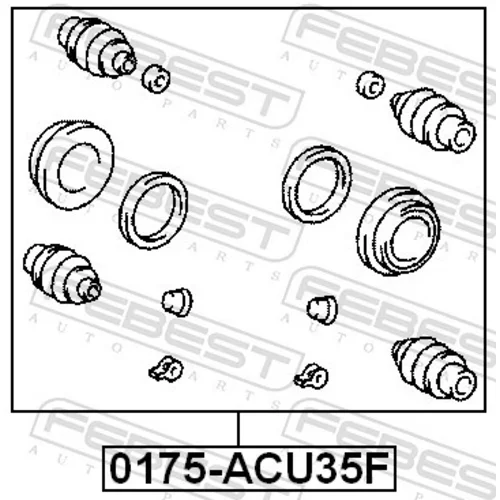 Opravná sada brzdového strmeňa 0175-ACU35F /FEBEST/ - obr. 1