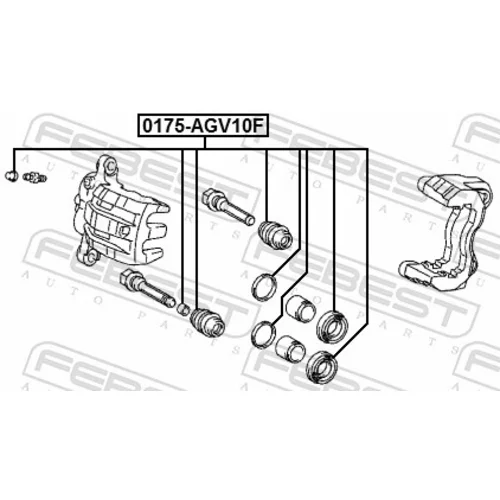 Opravná sada brzdového strmeňa 0175-AGV10F /FEBEST/ - obr. 1