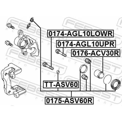 Opravná sada brzdového strmeňa 0175-ASV60R /FEBEST/ - obr. 1