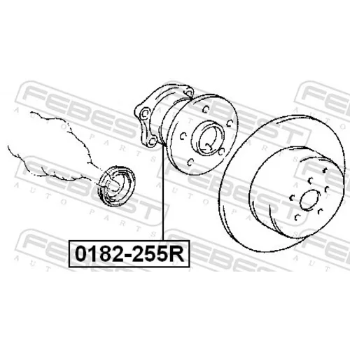 Náboj kolesa 0182-255R /FEBEST/ - obr. 1