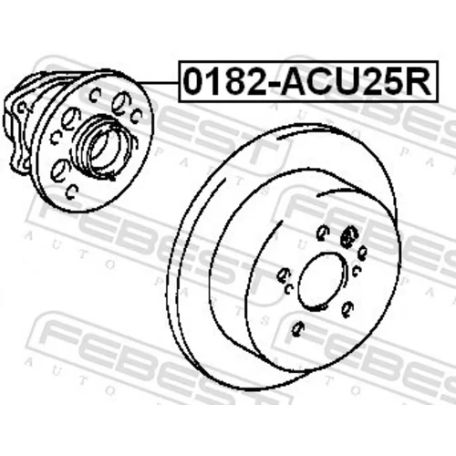 Náboj kolesa 0182-ACU25R /FEBEST/ - obr. 1
