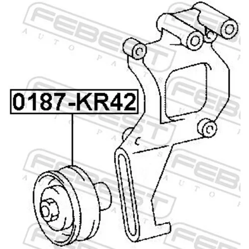 Napínacia kladka rebrovaného klinového remeňa 0187-KR42 /FEBEST/ - obr. 1