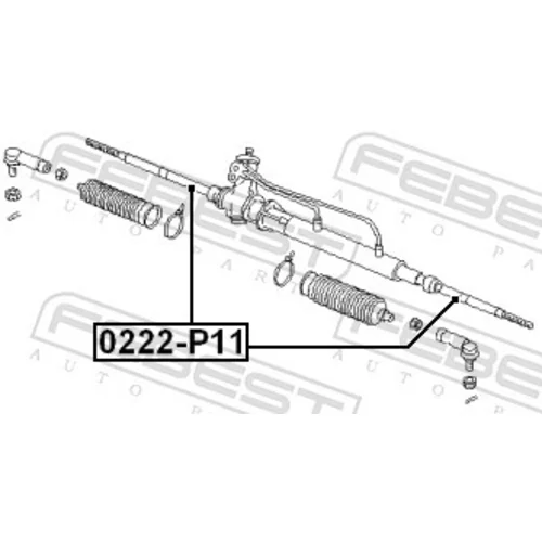 Axiálny čap tiahla riadenia 0222-P11 /FEBEST/ - obr. 1