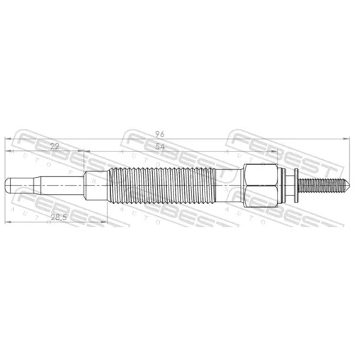 Žeraviaca sviečka 02642-002 /FEBEST/ - obr. 1