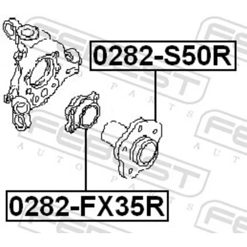 Náboj kolesa 0282-S50R /FEBEST/ - obr. 1
