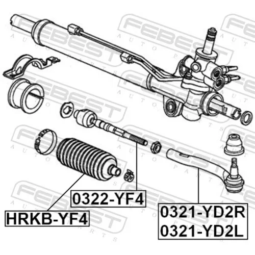 Hlava/čap spojovacej tyče riadenia 0321-YD2L /FEBEST/ - obr. 1