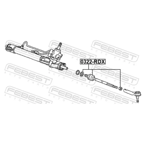 Axiálny čap tiahla riadenia 0322-RDX /FEBEST/ - obr. 1