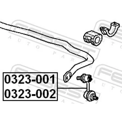Tyč/Vzpera stabilizátora 0323-001 /FEBEST/ - obr. 1