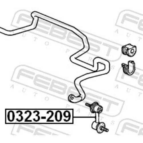 Tyč/Vzpera stabilizátora 0323-209 /FEBEST/ - obr. 1