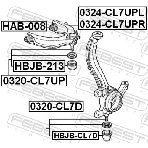 Rameno zavesenia kolies 0324-CL7UPL /FEBEST/ - obr. 1