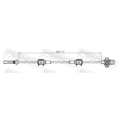 Snímač počtu otáčok kolesa 03606-005 /FEBEST/ - obr. 1