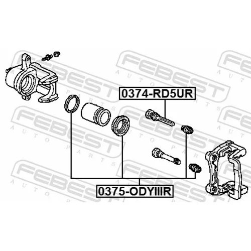 Opravná sada brzdového strmeňa 0375-ODYIIIR /FEBEST/ - obr. 1
