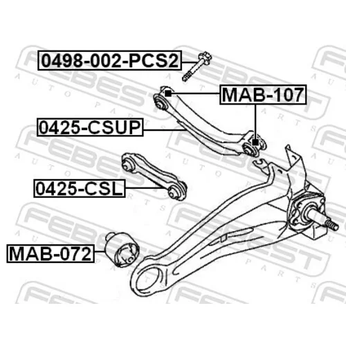 Rameno zavesenia kolies 0425-CSUP /FEBEST/ - obr. 1