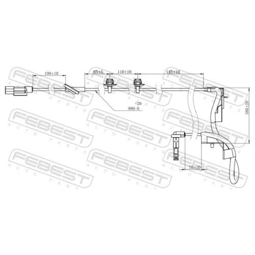 Snímač počtu otáčok kolesa 04606-017 /FEBEST/ - obr. 1
