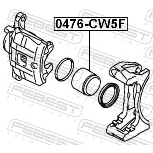 Piest brzdového strmeňa 0476-CW5F /FEBEST/ - obr. 1