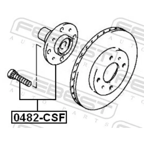 Náboj kolesa 0482-CSF /FEBEST/ - obr. 1
