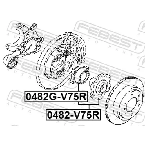 Náboj kolesa 0482G-V75R /FEBEST/ - obr. 1