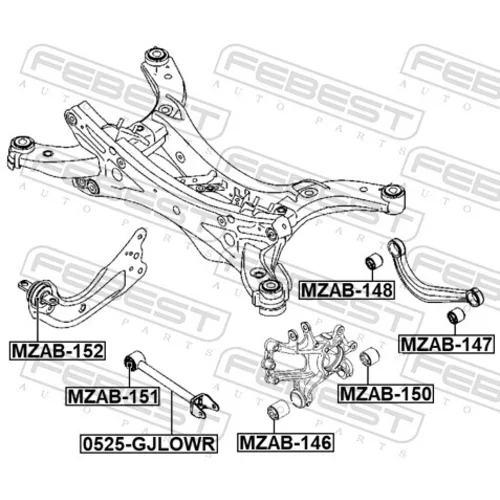 Rameno zavesenia kolies 0525-GJLOWR /FEBEST/ - obr. 1