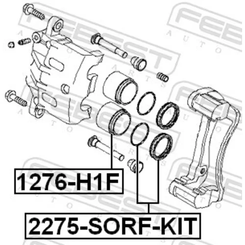 Piest brzdového strmeňa 1276-H1F /FEBEST/ - obr. 1