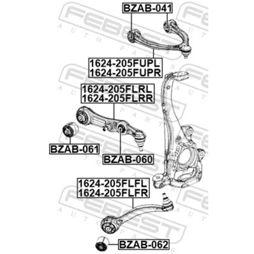 Rameno zavesenia kolies 1624-205FLFL /FEBEST/ - obr. 1