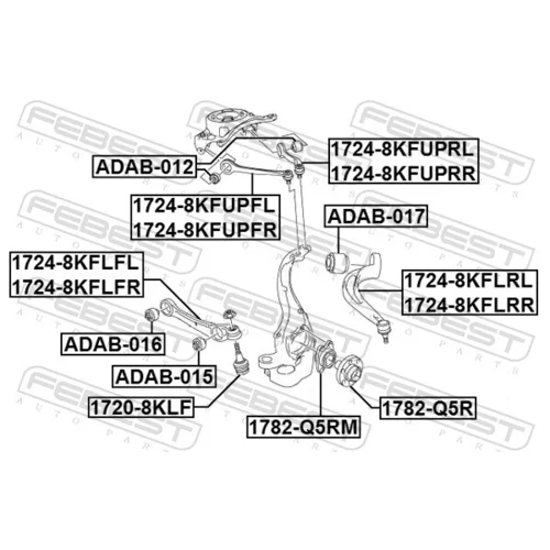 Rameno zavesenia kolies 1724-8KFUPRL /FEBEST/ - obr. 1