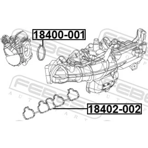 Tesnenie kolena sac. potrubia 18402-002 /FEBEST/ - obr. 1