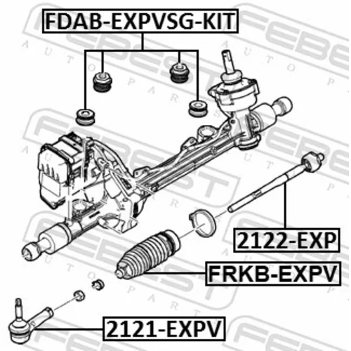 Hlava/čap spojovacej tyče riadenia 2121-EXPV /FEBEST/ - obr. 1