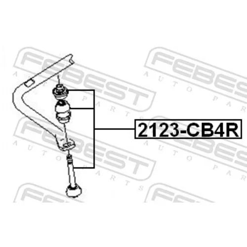 Tyč/Vzpera stabilizátora 2123-CB4R /FEBEST/ - obr. 1