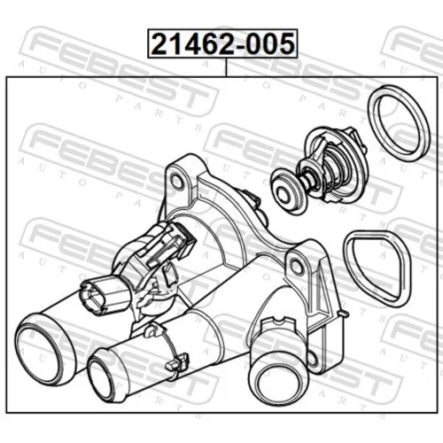 Termostat chladenia 21462-005 /FEBEST/ - obr. 1