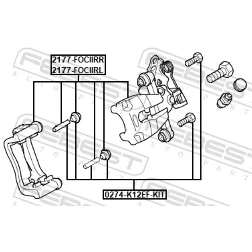 Brzdový strmeň 2177-FOCIIRR /FEBEST/ - obr. 1