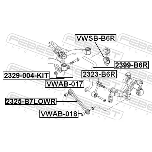 Rameno zavesenia kolies 2325-B7LOWR /FEBEST/ - obr. 1
