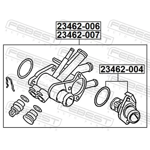 Termostat chladenia 23462-004 /FEBEST/ - obr. 1