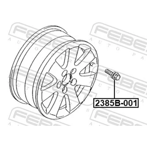 Čap kolesa 2385B-001 /FEBEST/ - obr. 1