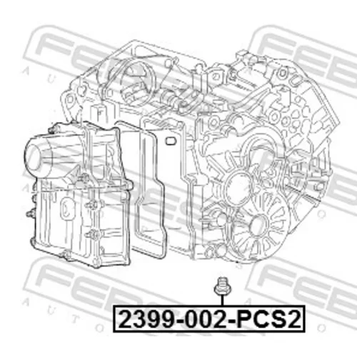 Skrutka olejovej vane 2399-002-PCS2 /FEBEST/ - obr. 1