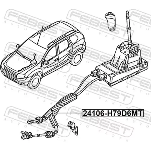 Lanko ručnej prevodovky 24106-H79D6MT /FEBEST/ - obr. 1