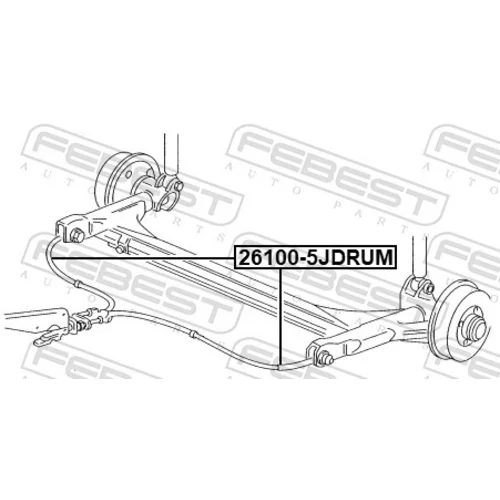 Ťažné lanko parkovacej brzdy 26100-5JDRUM /FEBEST/ - obr. 1