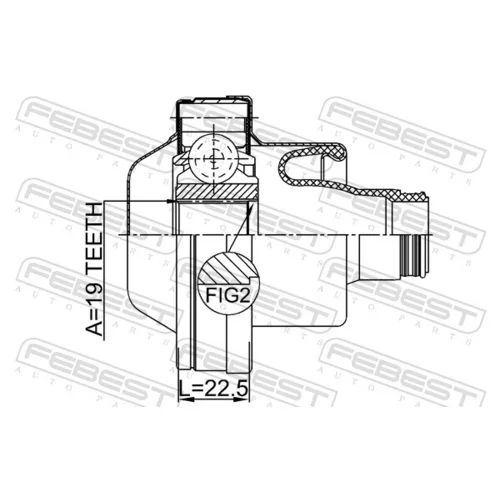 Kĺbový hriadeľ 2711-S80IISHA /FEBEST/ - obr. 1