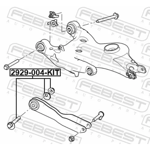 Skrutka pre nastavenie odklonu kolesa 2929-004-KIT /FEBEST/ - obr. 1