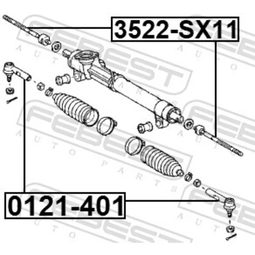 Axiálny čap tiahla riadenia 3522-SX11 /FEBEST/ - obr. 1