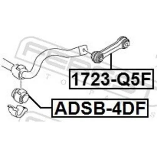 Uloženie priečneho stabilizátora ADSB-4DF /FEBEST/ - obr. 1