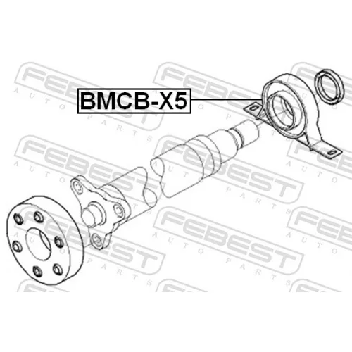 Stredové ložisko kĺbového hriadeľa BMCB-X5 /FEBEST/ - obr. 1