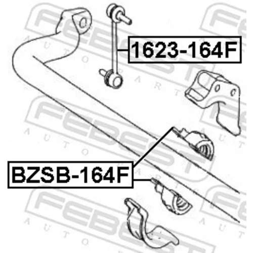 Uloženie priečneho stabilizátora BZSB-164F /FEBEST/ - obr. 1