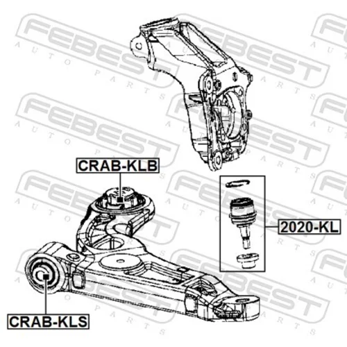 Uloženie riadenia CRAB-KLB /FEBEST/ - obr. 1